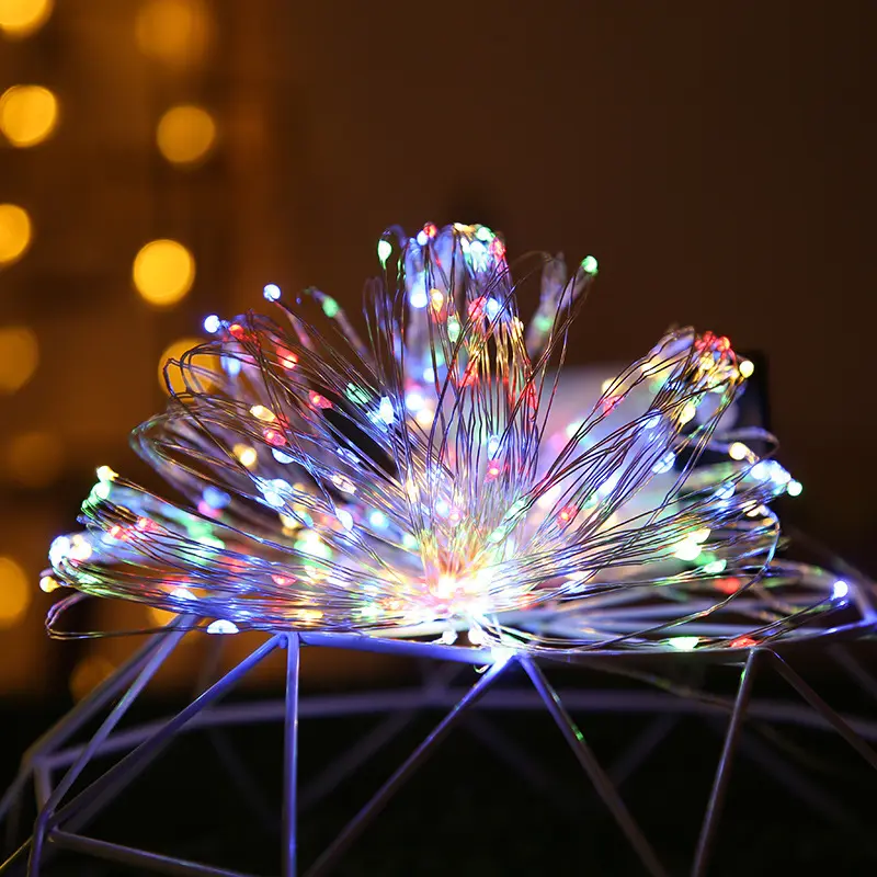 LED Copper Wire Light String Waterproof Patio Decorative Festival Light Remote Control Solar Light