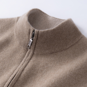 <span class=keywords><strong>Cardigan</strong></span> Invernale da <span class=keywords><strong>Uomo</strong></span> 12GG Spesso 600g 100% Cashmere <span class=keywords><strong>con</strong></span> Strato d'Aria Business Casual <span class=keywords><strong>con</strong></span> Zip Antistrappo Antirughe - Product Image 5