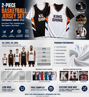 Livraison rapide : Ensemble de maillot de basketball pour homme avec débardeur et t-shirt de pré-chauffe ajusté, en tissu technique anti-humidité, personnalisable par sublimation (OEM)