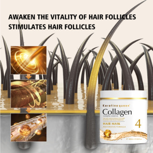 Privata Label Collagène Kératine <span class=keywords><strong>Biotine</strong></span> <span class=keywords><strong>Masque</strong></span> Capillaire Traitement Lisse Réparation <span class=keywords><strong>Masque</strong></span> Cheveux Secs Abîmés - Product Image 6