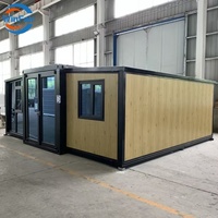 WinFair 2 Chambres Préfabriquées Petites Maisons de Luxe Préfabriquées Moderne Préfabriqué 20Ft Conteneur Extensible Maison Pliante Avec Toilette