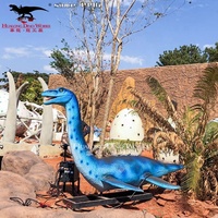 Modèle d'animal marin, statue animée de Plesiosaure pour la décoration des parcs marins, des centres commerciaux et des aquariums