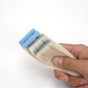 Extensions de cheveux adhésives invisibles Lanxun en gros, double trame, <span class=keywords><strong>Remy</strong></span>, à injection, avec bandes adhésives latérales - Product Image 1