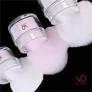 [Proveedor dorado VO] polvo acrílico de alta calidad 0,35 OZ embalaje claro Rosa Blanco uñas polvo acrílico OEM es compatible
