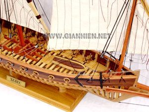 XEBBEC Bateaux modèles en bois peints pour la décoration intérieure Artisanat de style nautique pour l'art et l'artisanat Coffret cadeau inclus - Product Image 4