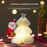 Vente en gros usine : Petit arbre de Noël de chevet créatif et minimaliste en papier origami, sculpture en papier, pour une ambiance festive, cadeau de nuit