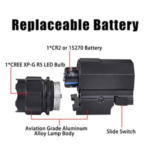 Nhỏ gọn chiến thuật dẫn đèn Pin IP65 không thấm nước hàng không lớp hợp kim nhôm nhẹ xách tay - Product Image 5