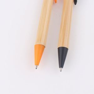 Stylo bille en bambou écologique le moins cher avec logo personnalisé, promotion publicitaire, écologique, recyclable, papeterie pour étudiants - Product Image 2