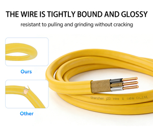 <span class=keywords><strong>Cable</strong></span> <span class=keywords><strong>Romex</strong></span> Tipo NM-B UL719 de JZD, Fabricante OEM/ODM, <span class=keywords><strong>12</strong></span>/2 14/2 10/3 AWG, Cableado Interior para Viviendas con Revestimiento No Metálico - Product Image 2