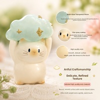 Figurine en résine mignonne Kawaii Chat Forêt Fantastique Boîte Mystère Décoration de Bureau Miniature à Collectionner Unisexe