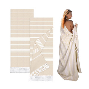 Tùy chỉnh bãi biển Khăn với logo tùy chỉnh in mùa hè bãi biển lớn khăn bông sợi nhỏ Bán buôn giá rẻ khăn - Product Image 1