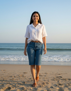 ชุดเดรสลำลองสำหรับผู้หญิง ผ้าเนื้อบางเบา เหมาะสำหรับใส่ไปชายหาด เนื้อผ้านุ่มพลิ้ว สวมใส่สบายและมีสไตล์ - Product Image 6