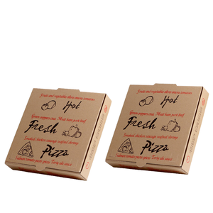 Cajas de Pizza Corrugadas con Impresión Flexográfica Personalizada, Cartón de Grado Alimenticio Kraft, Venta al por Mayor, Ecológicas, Precio de Mayoreo - Product Image 1
