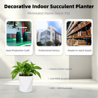 Pots de fleurs carrés en plastique avec trou de drainage, design minimaliste durable pour plantes d'intérieur et d'extérieur, options colorées, 3,97 L, arrosage