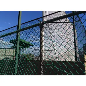12 Gauge sân tennis màu xanh đậm Chuỗi liên kết hàng rào 6x6 cỏ nhân tạo vườn Chuỗi liên kết hàng rào