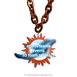 Venta al por mayor EE. UU. MLB Major League Baseball Pittsburgh Pirates Team Logo Fans Cadena Collar <span class=keywords><strong>NFL</strong></span> Hip Hop 3D EVA Collares de espuma - Product Image 1