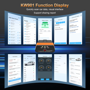 Scanner de voiture MAXOBD APP <span class=keywords><strong>KONNWEI</strong></span> <span class=keywords><strong>KW901</strong></span> sans fil ELM327 Scanner de diagnostic OBD2 pour Android IOS - Product Image 5