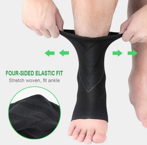 Protège-cheville de sport, protège-cheville en <span class=keywords><strong>nylon</strong></span> tricoté, haute élasticité, respirant, chaussettes de compression pour les chevilles pour hommes, entraînement sportif - Product Image 5