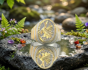 Luxury Gold Plated Copper Brass Men <b>Ring</b> Fashion Jewelry Classic <b>Statement</b> Finger <b>Ring</b> for Festival Wedding Anniversary Party - Product Image 1