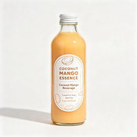 Étiquettes de bouteilles de boisson à la noix de coco et à la mangue Haoxuan, autocollantes, imprimées, imperméables, service OEM