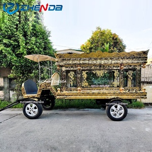 Factory Popular Retro Horse--drawn Funeral Carriage Coffin Car Hearse and <b>Trailer</b> Hearse Manufacturers Funeral Chariot - Product Image 4