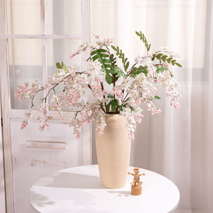 Fleurs artificielles de locustier, branche unique, haute simulation, en plastique et soie, fleurs séchées pour décorations de mariage - Product Image 4