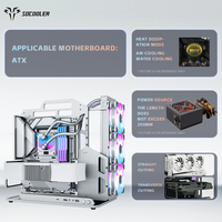Socooler SOC-J High-End Mid Tower Gaming Computer Case ATX Mid Tower with Tempered Glass Panel for PC Gamers