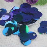 Paillettes en PVC décoratives pour tricot, 20 mm, à grand trou, rondes et plates, pour costumes et robes, en vrac, pour bricolage