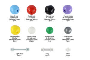 Kit <span class=keywords><strong>de</strong></span> modèles <span class=keywords><strong>de</strong></span> chimie organique 240 pièces, kit <span class=keywords><strong>de</strong></span> modèles moléculaires, kit <span class=keywords><strong>de</strong></span> chimie organique et <span class=keywords><strong>de</strong></span> biochimie pour enseignants et étudiants - Product Image 2