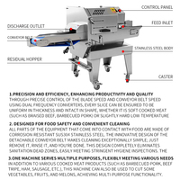 Machine à trancher la viande cuite horizontale automatique réglable de qualité industrielle électrique