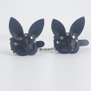 Neue erwachsene erotische kleine Kaninchen-Leder handschellen für SM Female Gehorsam Rabbit Training Binding Restrain ing Requisiten Sexspielzeug - Product Image 4
