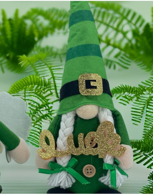 Women's Green Leaf Festival Faceless Doll