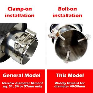 <span class=keywords><strong>Embout</strong></span> de silencieux d'échappement en Fiber de carbone, usb, réglable, avec Logo personnalisé, rouge, pour pièces Toyota, Honda, Nissan - Product Image 4