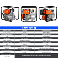 Pompe à eau à moteur essence haute pression 4 pouces de qualité supérieure, prix usine OEM, avec boîte de vitesses à roulements et PLC pour machines agricoles TLJ