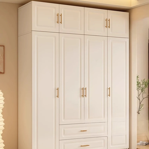 Armoire autoportante en bois massif sur mesure pour maison moderne, étagères réglables durables, porte à charnières élégante, meuble de rangement pour vêtements - Product Image 4