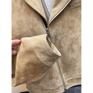 Brunello Cucinelli <b>Men's</b> Deer Skin <b>Velvet</b> <b>Jacket</b> Zipper Collar Casual Outerwear - Product Image 3