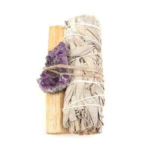Vente <span class=keywords><strong>en</strong></span> gros <span class=keywords><strong>en</strong></span> vrac California White Sage et Palo Santo Smudge Stick avec cristaux - Product Image 2