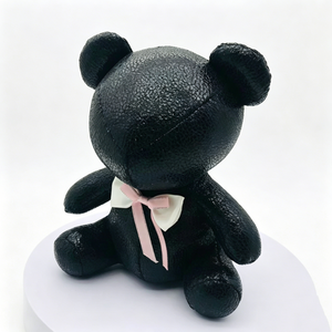 Pajarita de satén personalizada en blanco y rosa claro, adorno minimalista negro para el hogar - Product Image 4