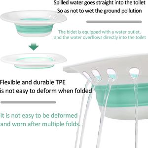 Soins post-partum personnalisés et traitement du périnée pliable pour les hémorroïdes toilette vente en gros 13.5 pouces pliable bain de siège - Product Image 3