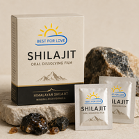 Shilajit Film Oral Dissoluble Riche en Minéraux pour Vitalité Quotidienne, Énergie et Bien-être – Bandes de Suppléments Marque Privée OEM