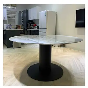 현대 단순성 독특한 질감 간단한 라인 금속 크롬 다리 커피 테이블 다리 원형 테이블 프레임