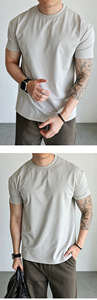 Style décontracté américain, 230 grammes, 100 % fibre de polyester, respirant, séchage rapide, col rond, manches courtes, coupe classique - Product Image 5