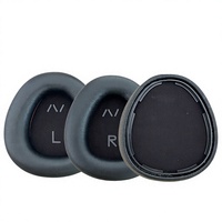 Coussinets d'oreille de remplacement pour écouteurs Skullcandy Aviator 900 ANC, en cuir protéiné noir, installation facile par clip, pièce de réparation