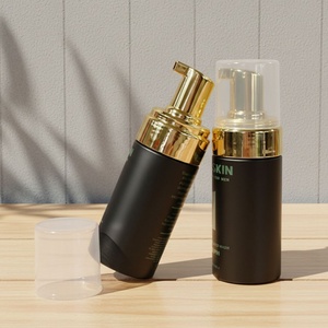 Oferta Especial: Botellas de Jabón Negras Mate de 100 ml, 120 ml, 150 ml y 200 ml para Limpiador Facial, Botellas con Bomba de Espuma Negra y Tapa Dorada - Product Image 1