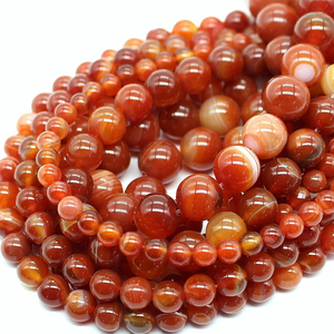 Natural Red Striped Banded <strong>Agate</strong> Energy Stone Healing Power for Jewelry Making DIY Round Loose <strong>Bead</strong> - Product Image 3