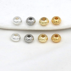 14k Gold Color Preserving Spacer Beads Round Plated <b>Copper</b> For <b>Bracelet</b> Making Jewelry Findings - Product Image 4