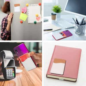 Tarjetero de Cuero PU Sublimable en Blanco con Bolsillo Trasero Adhesivo para Uso en Oficina - Product Image 4