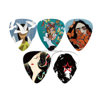 OEM/ODM Service Allure Filles Modèle Plastique Celluloïd Plectre Ensemble Nouveau Design Personnalisé Imprimé Guitare Médiator En Gros