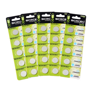 Pile bouton au lithium 3V CR1620 60mAh pour l'électronique grand public, télécommandes de voiture, jouets, montres - Product Image 2