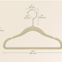 Cintres modernes et durables en velours, design rainuré, épaules larges, en PET/Nylon/Fer, crochet pivotant, 0,2 pouce, pour vêtements, lot de 10